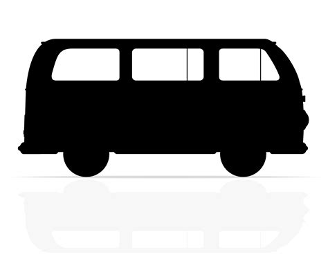 retro minivan silhouette vector illustration 492900 Vector Art at Vecteezy