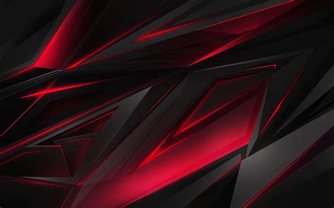 Abstract Black And Red, Polygon Gaming HD wallpaper | Pxfuel