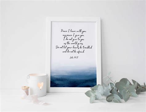 Peace I Leave With You Print Printable, Abstract Christian Wall Art ...