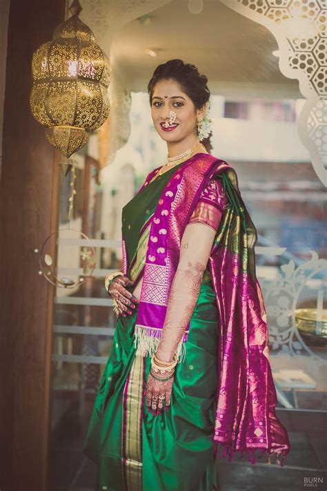 Lovely Nauvari Sarees On Maharashtrian Brides That We Loved! | Nauvari ...