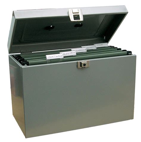 Metal File Storage Box A4 Lockable with Suspension Files Home & Office ...