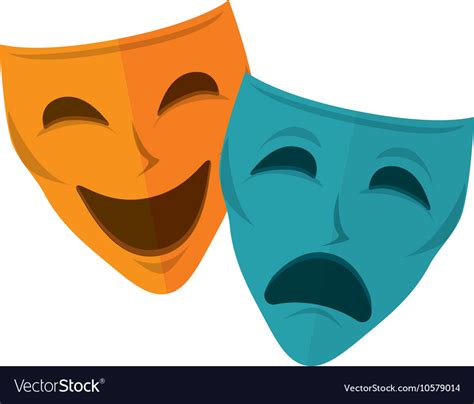 Drama and comedy mask Royalty Free Vector Image