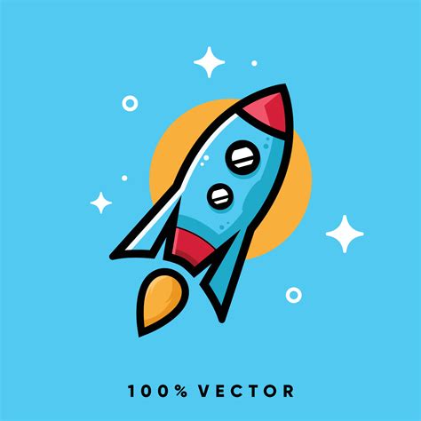 Rocket launch cartoon icon vector illustration 5073253 Vector Art at Vecteezy