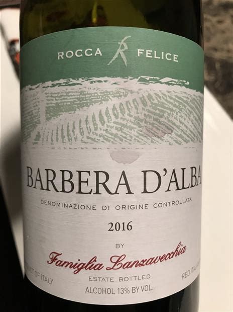 2016 Rocca Felice Barbera d'Alba, Italy, Piedmont, Alba, Barbera d'Alba - CellarTracker