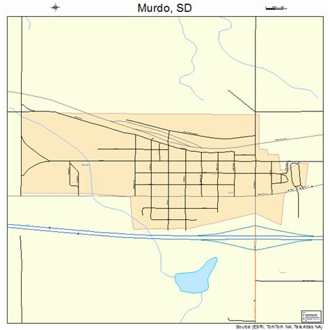 Murdo South Dakota Street Map 4644260