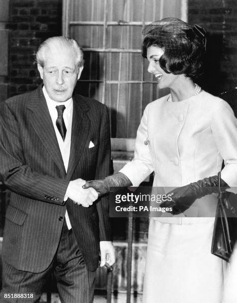 Prime Minister Harold Macmillan bids farewell to Jacqueline Kennedy ...