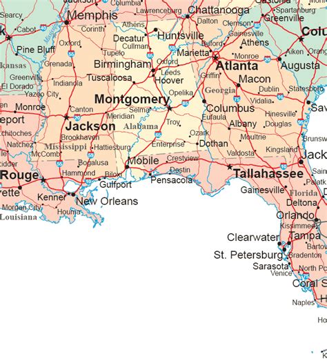 Day trip to Mobile, AL along Gulf Coast | Map of florida, Tennessee map ...