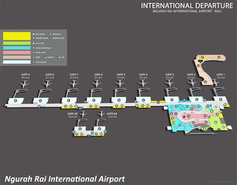 Denpasar Airport International Terminal Map - Ngurah Rai International ...