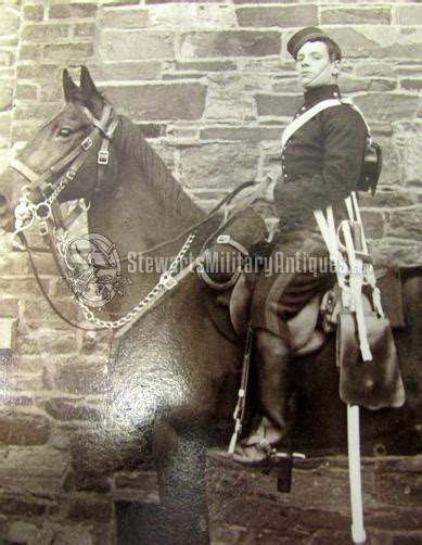 Stewarts Military Antiques - - British, 19th Century Cabinet Card, Cavalryman & Horse - $45.00