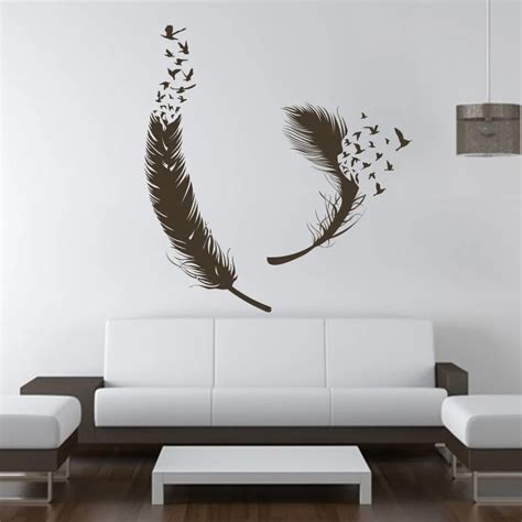 Birds of Feather Wall Decals Vinyl Decal Housewares Art Vinyl wall Sticker home Decor wall art ...