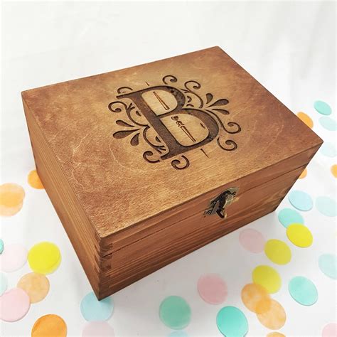 18th Birthday Wooden Memory Box Gift I Personalised Engraved Monogram ...