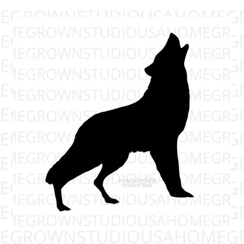 Wolf Silhouette SVG Animal Svg Wolf Clipart Silhouette Svg - Etsy