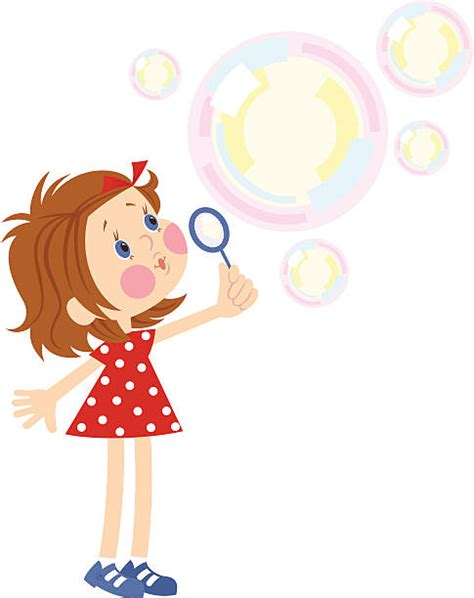 Children Blowing Bubbles Clip Art, Vector Images & Illustrations - iStock