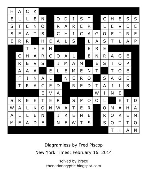 The Nation Cryptic Crossword Forum: New York Times solution: February ...