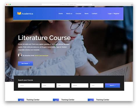 40 Free Bootstrap Education Templates For Online Course Offering Sites