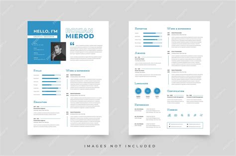 Premium Vector | Resume template