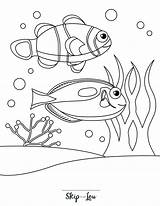 Fish Coloring Pages Printable Free  Educational Worksheets sketch template