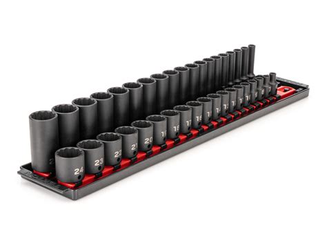 3/8 Inch Drive 12-Point Impact Socket Set, 38-Piece | TEKTON | SID91215