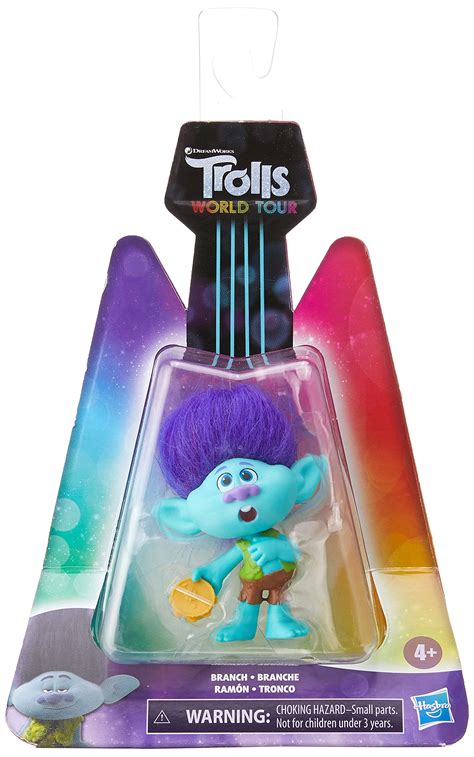 Buy Trolls DreamWorks World Tour Branch, Collectible Doll with Tambourine Accessory, Toy Figure ...