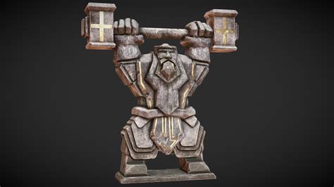 Dwarven Statue - 3D model by Pedro Colon (@ionicotaco) [615e5db] - Sketchfab