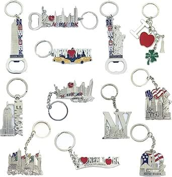 Amazon.com: 12 Pack Silver NYC Souvenir Collection New York Metal ...