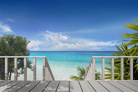 Balcony on a Beach stock image. Image of wind, sunny - 86698715