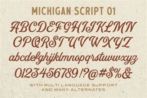 Michigan Font Free Download » DaFontsPro