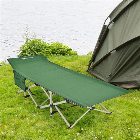 Vicamelia Folding Camping Cot Heavy-Duty Steel Outdoor Sleeping Cot Lightweight with Storage Bag ...