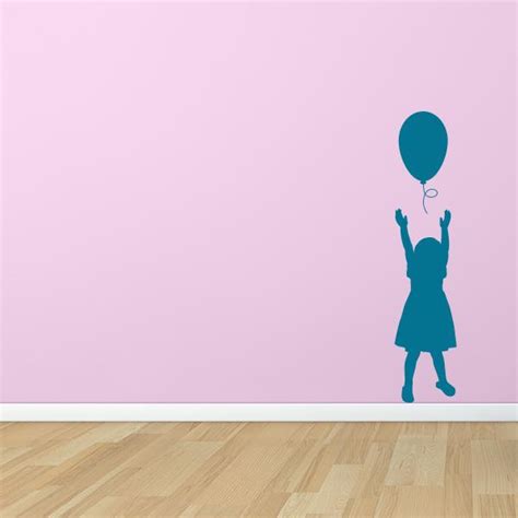 Girl with Balloon Wall Decal | Bedroom Wall Decals | Wall Decal World