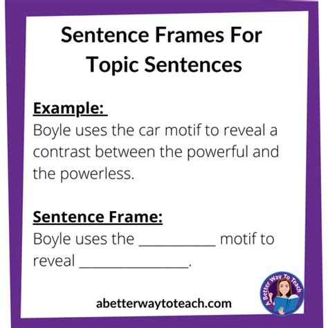 What Are Sentence Frames (and How Do I Use Them In Secondary ELA)? - EnglishteacherVault.com