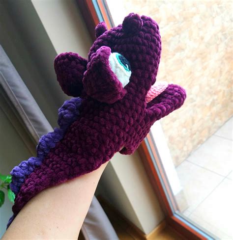 PDF Crochet Pattern hand puppet Dragon creative toy. | Etsy