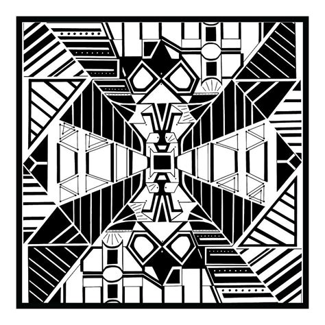 Frenemies - Black And White Abstract Art, Square Mixed Media by Spister Designs - Pixels