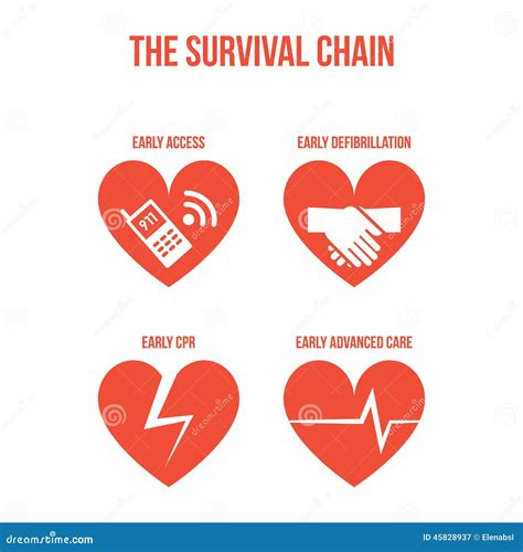 The survival chain stock vector. Illustration of recovery - 45828937