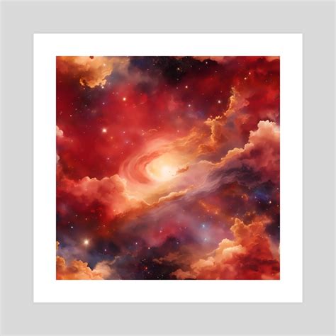 Red-Gold Nebula , an art print by Ernix Designs - INPRNT