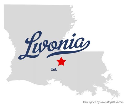 Map of Livonia, LA, Louisiana