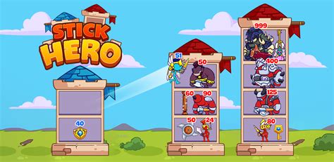 Jouez à Stick Hero: Mighty Tower Wars sur PC, le tour est joué, pas à pas!