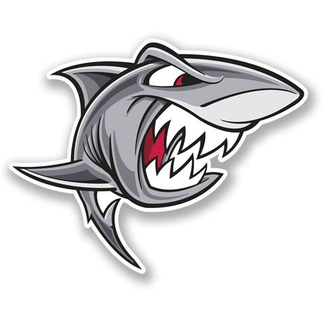 2 x Angry Shark Sticker Car Bike iPad Laptop Decal Fish Scuba Diving #4249/SV | eBay | Shark ...