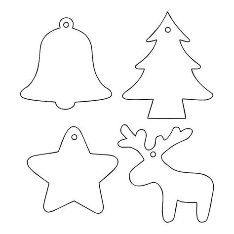 Printable Felt Christmas Ornament Templates | Christmas ornament ...