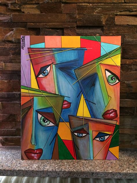 "Teatro" acrylic on canvas | Cubist art, Abstract art painting ...