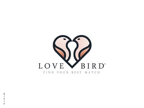 Love Birds Logo | Bird logos, Bird logo design, Love logo