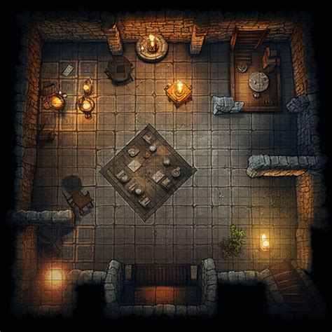 Basement Battle Map, Dnd Battle Map, D&D, Battlemap, Dungeons and Dragons, 5e, Roll20, Fantasy ...