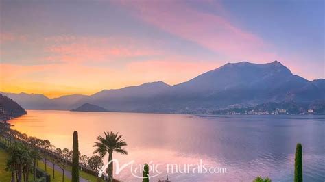 Lake Como At Sunset Wallpaper Mural by Magic Murals