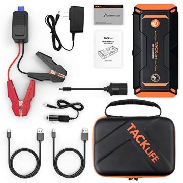 TACKLIFE T8 Pro 1200A Peak 18000mAh Water-Resistant Car Jump Starter (up To 7.5L Gas, 6L Diesel ...