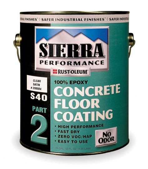 RUST-OLEUM Satin Epoxy Floor Coating, Satin Clear, 1 gal Container ...