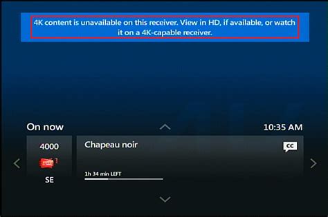 '4K content is unavailable on this receiver ...' error message - Support - Bell Aliant