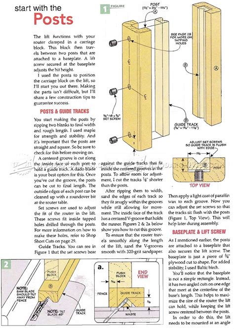 Router Table Lift Plans • WoodArchivist