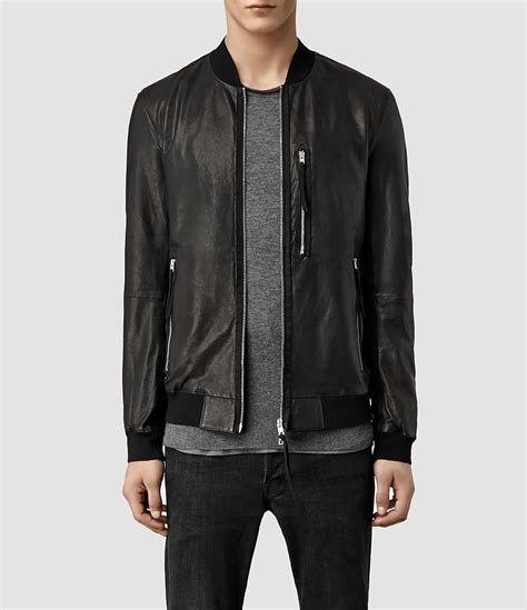 AllSaints Canada Blenham Leather Bomber | Mens Leather Jackets