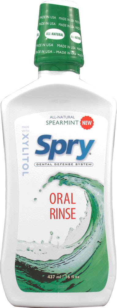 Spry Dental Defense Oral Rinse with Xylitol Spearmint -- 16 fl oz ...