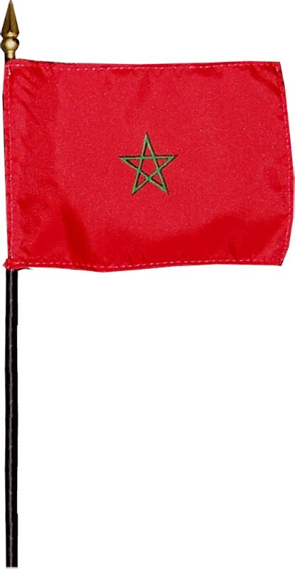 MASR46 - STICK FLAG - MOORISH AMERICAN 4" X 6"