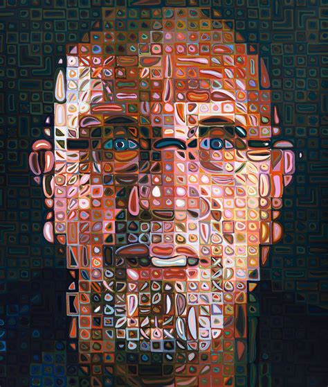 Chuck Close, Self-Portrait Screenprint, 2012 | Dawson Cole Fine Art